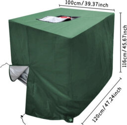 Protective Cover For 1000L Ibc Water Tank, With Handle And Zipper, 120 X 100 116 Cm - thumbnail 2