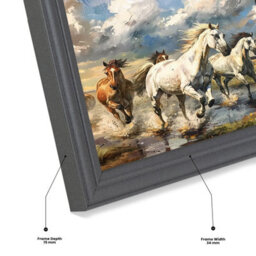 "AK Frames 16X8"" Classic Dark Grey Modern Picture Frame - Poster Frame For Photos, Prints And Wall Art - Elegant Home Decor" - thumbnail 7