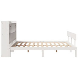 Berkfield Bookcase Bed Without Mattress White 180X200 Cm Super King Solid Wood Pine - thumbnail 7