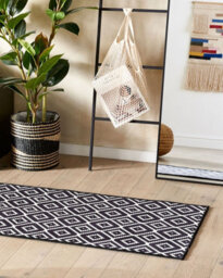 Beliani Rug Karungal Black 60 X 200 Cm - thumbnail 2