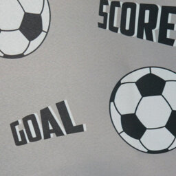 "OHS Football Blackout Eyelet Curtain Panels Pair Of Kids Ring Top, Grey - 46X72""" - thumbnail 4