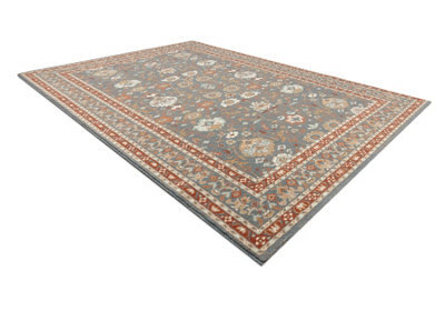 RugsX Wool Carpet Soho 477.26.la500 Osta Ornament, Frame Natural Blue Terracotta 200X300 Cm - image 1