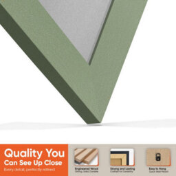 "30X17"" Green Modern Vinyl Record Frame With Silver Mount For 12 Inch Lp Album Cover & Disc - Ak Frames" - thumbnail 3