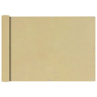 Berkfield Balcony Screen Oxford Fabric 75X400 Cm Beige - image 1