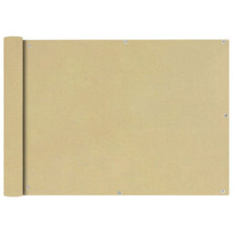 Berkfield Balcony Screen Oxford Fabric 75X400 Cm Beige - thumbnail 1