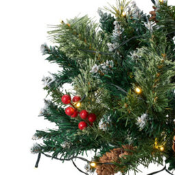 Darphe Pre-Lit Artificial Christmas Planter Bushes Decoration With Led Lights - thumbnail 5