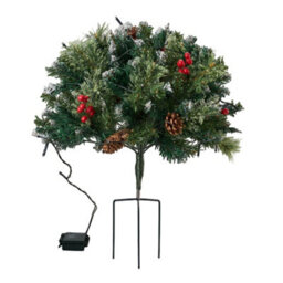 Darphe Pre-Lit Artificial Christmas Planter Bushes Decoration With Led Lights - thumbnail 3