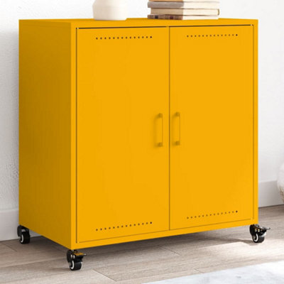 Berkfield Sideboard Mustard Yellow 68.5X39X72 Cm Steel - image 1