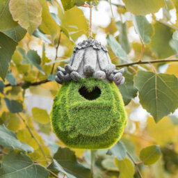 Globrite Flocked Acorn Bird Feeder - Outdoor Hanging Feeding Station For Wild Birds - Mounted Metal Feeder For Nuts & Seeds Décor - thumbnail 5