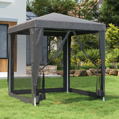 Berkfield Party Tent With 4 Mesh Sidewalls Anthracite 2X2 M Hdpe - image 1