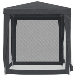 Berkfield Party Tent With 4 Mesh Sidewalls Anthracite 2X2 M Hdpe - thumbnail 4