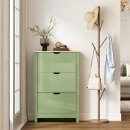 Homcom 18-Shoe Storage Cabinet 6 Shelves 3 Drawers Tabletop High Gloss Green - thumbnail 9