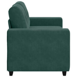 Vidaxl Loveseat Sofa With Cushion Dark Green Velvet - thumbnail 5