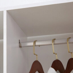 Mobile Open Wardrobe With 6 Wheels Metal Hanging Rail Storage Shelves - thumbnail 4