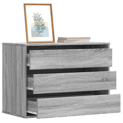 Walplus Corner Chest Of Drawers Grey Sonoma 80X41X58 Cm Engineered Wood - image 1