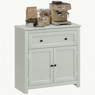 Sideboard, Kitchen Storage Cabinet Adjustable Shelf, Drawer, Green - image 1