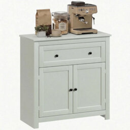 Sideboard, Kitchen Storage Cabinet Adjustable Shelf, Drawer, Green