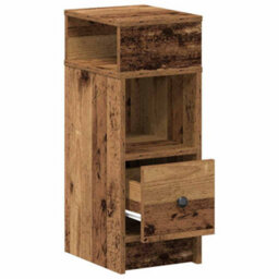 Walplus Bedside Cabinet With Drawer Old Wood 25X31X66 Cm - thumbnail 5