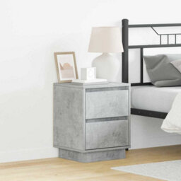 Berkfield Bedside Cabinets With Led Lights 2 Pcs Concrete Grey 39X34.5X50 Cm - thumbnail 1