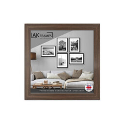 "AK Frames Sleek 5X5"" Walnut Thin Modern Picture Frame - Slim And Design For Posters, Prints And Photos - Elegant Wall Frame Decor"