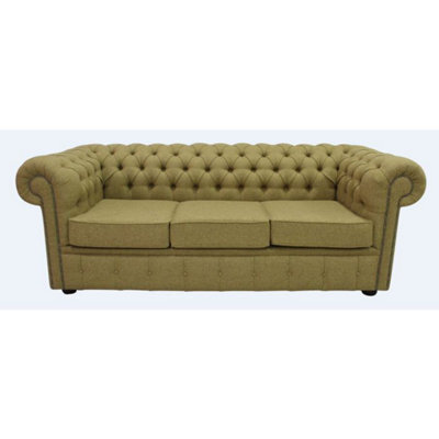 Chesterfield Handmade Arnold 3 Seater Glamis Goldcrest Wool Sofa In Classic Style - image 1