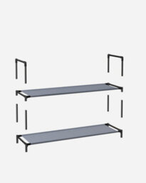 LEDREM 10-Tier Shoe Rack, Shoe Stand, Space-Saving Shoe Storage,non-Woven Fabric Shelves,grey - thumbnail 6