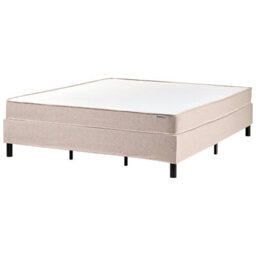 Beliani Divan Bed Without Headboard Fabric Countess 180 X 200 Cm (Eu Super King) Beige - thumbnail 1