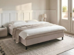 Beliani Divan Bed Without Headboard Fabric Countess 180 X 200 Cm (Eu Super King) Beige - thumbnail 2