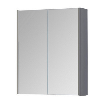Clifton 500mm 2 Door Bathroom Mirror Cabinet- Basalt Grey- (Choice) - image 1
