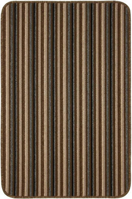eXtreme Dandy By William Armes, Ios Stripe Indoor Washable Rug, Chocolate, 150 X 100