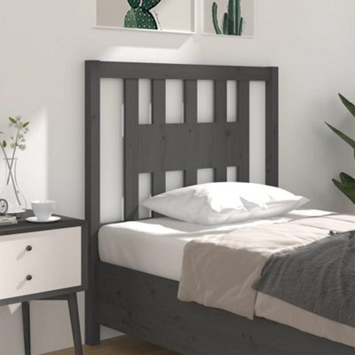 Berkfield Headboard Grey 96X4X100 Cm Solid Wood Pine - image 1