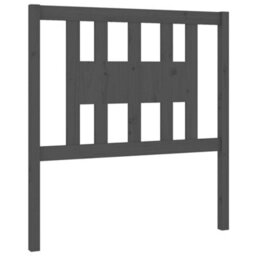Berkfield Headboard Grey 96X4X100 Cm Solid Wood Pine - thumbnail 2