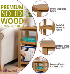 Hallowood Furniture Waverly Oak Magazine Table - thumbnail 4