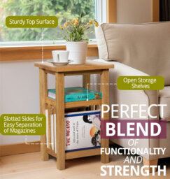 Hallowood Furniture Waverly Oak Magazine Table - thumbnail 5