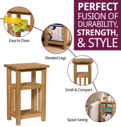 Hallowood Furniture Waverly Oak Magazine Table - thumbnail 2