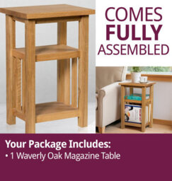 Hallowood Furniture Waverly Oak Magazine Table - thumbnail 7
