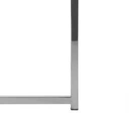 Beliani Glam Round Marble-Effect Coffee Table 70Cm, Tempered Glass Top, White-Silver Stainless Steel Base - thumbnail 5