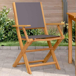 Garden Chairs 2 Pcs Anthracite Solid Wood Acacia And Fabric