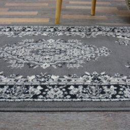 Melrose Colorama Traditional Design Grey Area Runner Rug 067/200Cm - thumbnail 6