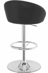 Lombardo Bar Stool Height Adjustable Black Padded Seat - thumbnail 2