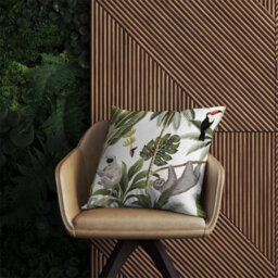 Warren Reed Designer Tropical Sloths Outdoor Cushion 45Cm X 45Cm - thumbnail 2