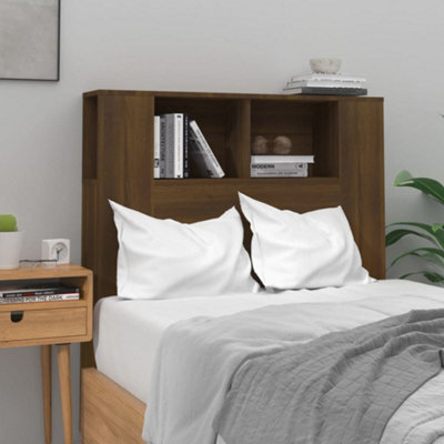 Berkfield Headboard Cabinet Brown Oak 100X18.5X104.5 Cm - image 1