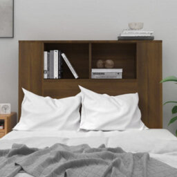 Berkfield Headboard Cabinet Brown Oak 100X18.5X104.5 Cm - thumbnail 3
