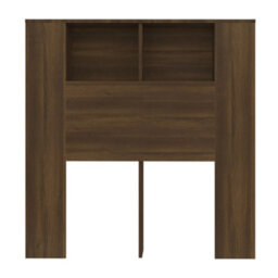 Berkfield Headboard Cabinet Brown Oak 100X18.5X104.5 Cm - thumbnail 4