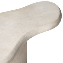 Wyld And Coco Accent White Mgo Coffee Table 120 X 57 Cm - Outdoor Boho Modern Weatherproof Beige - thumbnail 4