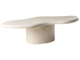 Wyld And Coco Accent White Mgo Coffee Table 120 X 57 Cm - Outdoor Boho Modern Weatherproof Beige - thumbnail 3