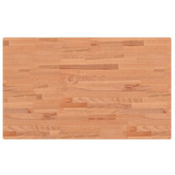 Berkfield Table Top 100X60X2.5 Cm Rectangular Solid Wood Beech - thumbnail 2