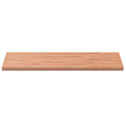 Berkfield Table Top 100X60X2.5 Cm Rectangular Solid Wood Beech - thumbnail 4