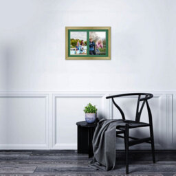 AK Frames 20X14 Gold Classic Multi Photo Frame With Emerald Mount - Holds 2 Apertures (2X) A4 Photos - thumbnail 3