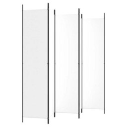 Berkfield 5-Panel Room Divider White 250X220 Cm Fabric - thumbnail 5